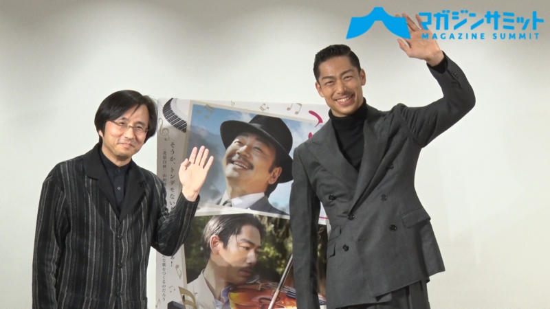 【動画】ピアノ・バイオリン・指揮に初挑戦！AKIRAが映画『この道』の製...